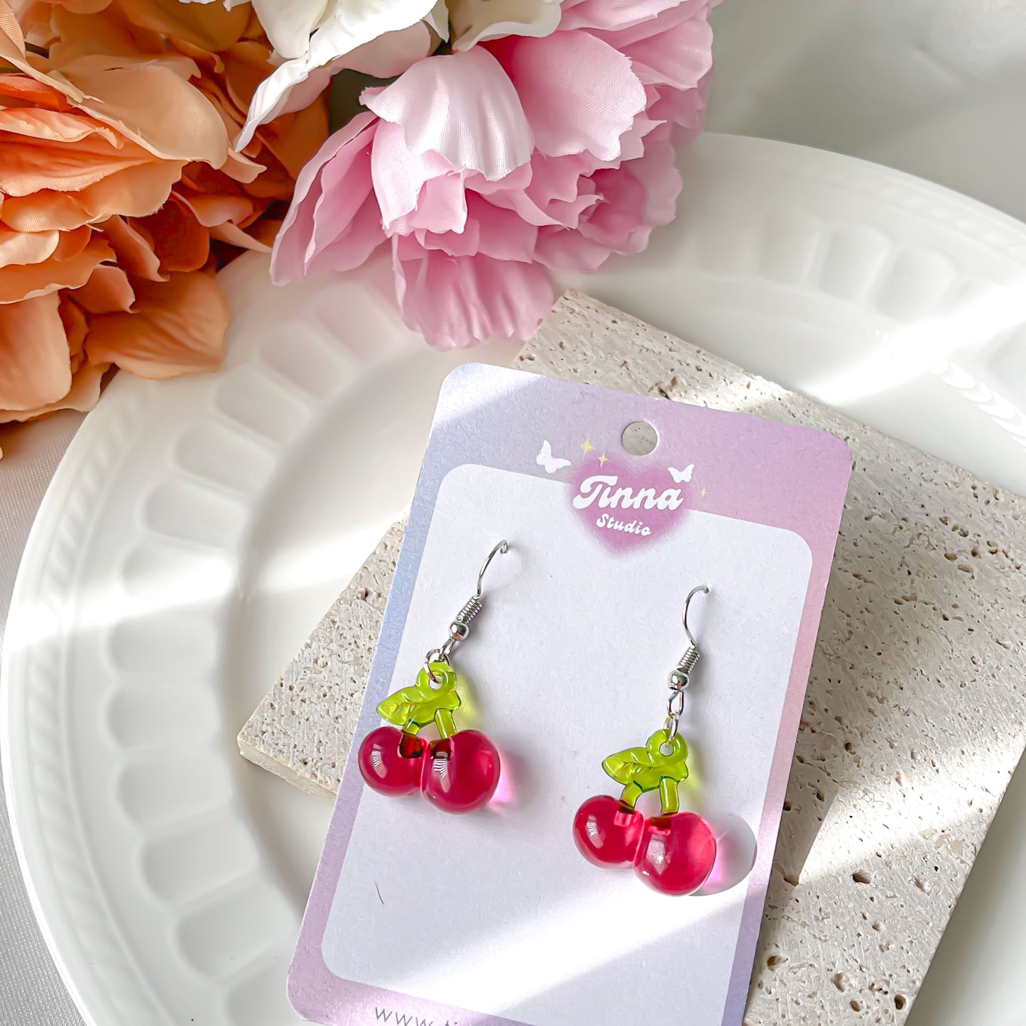Pink Cherry Earring