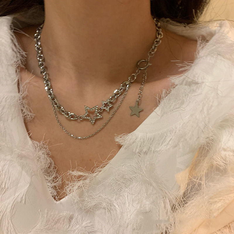 Twin Star Necklace