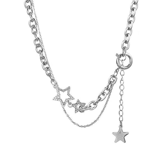Twin Star Necklace