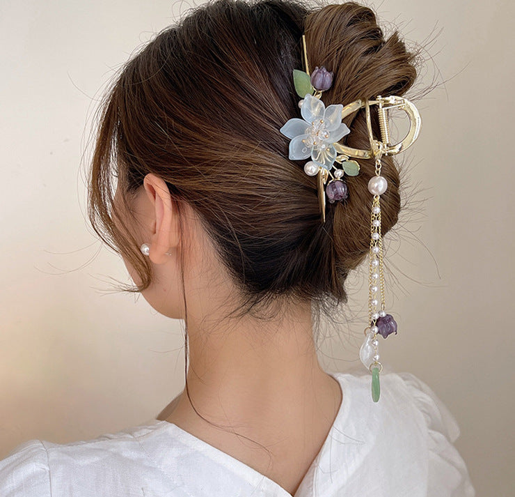 Blue Flower Hair Clip