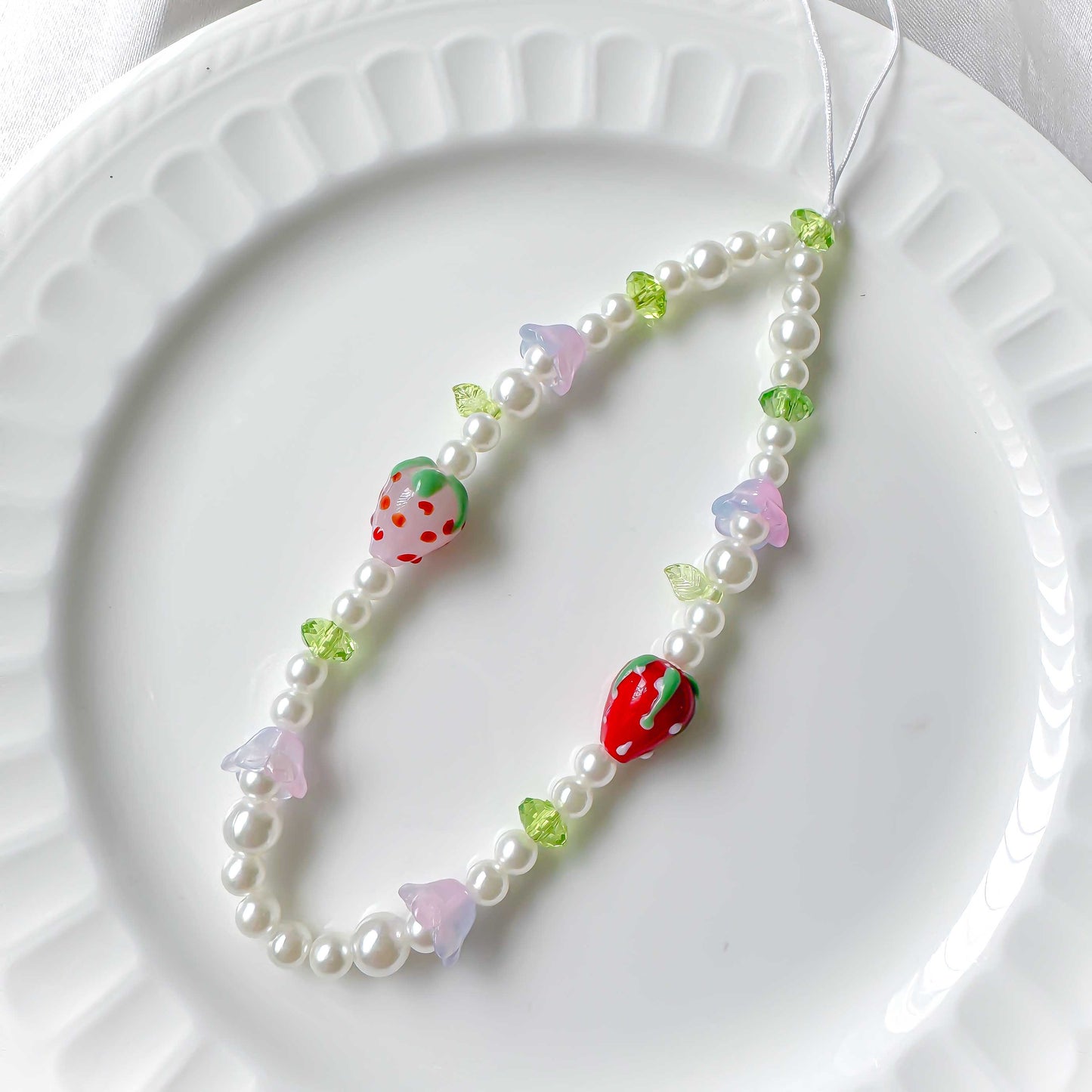 Double Strawberry Phone Charm