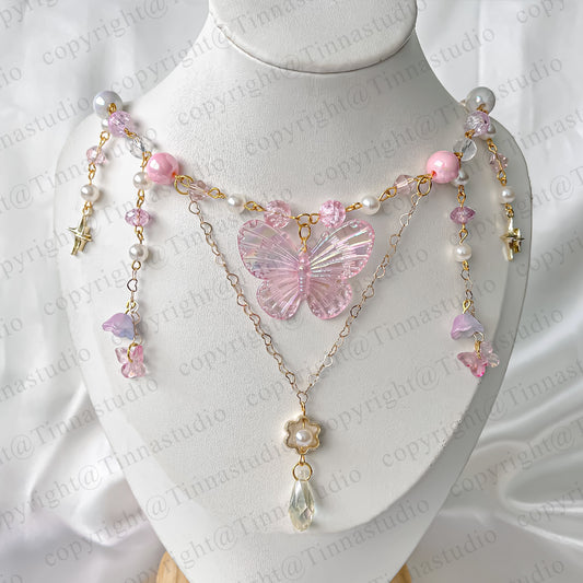 Starlit Bloom Butterfly Necklace