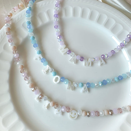 Pastel Beaded Name Necklace
