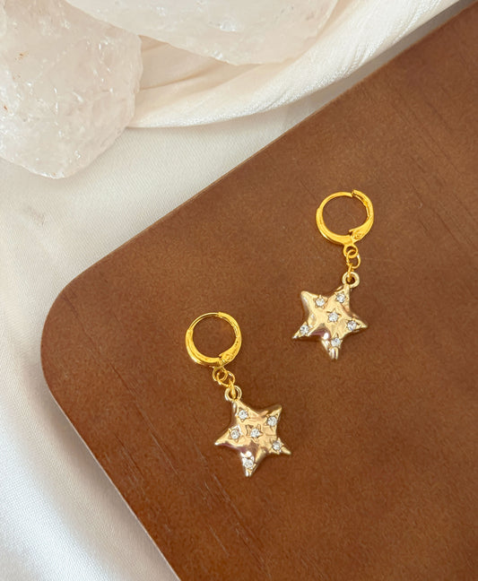 Y2K Celestial Gold Earrings Set