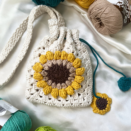 Sunflower Handmade Crochet Bag