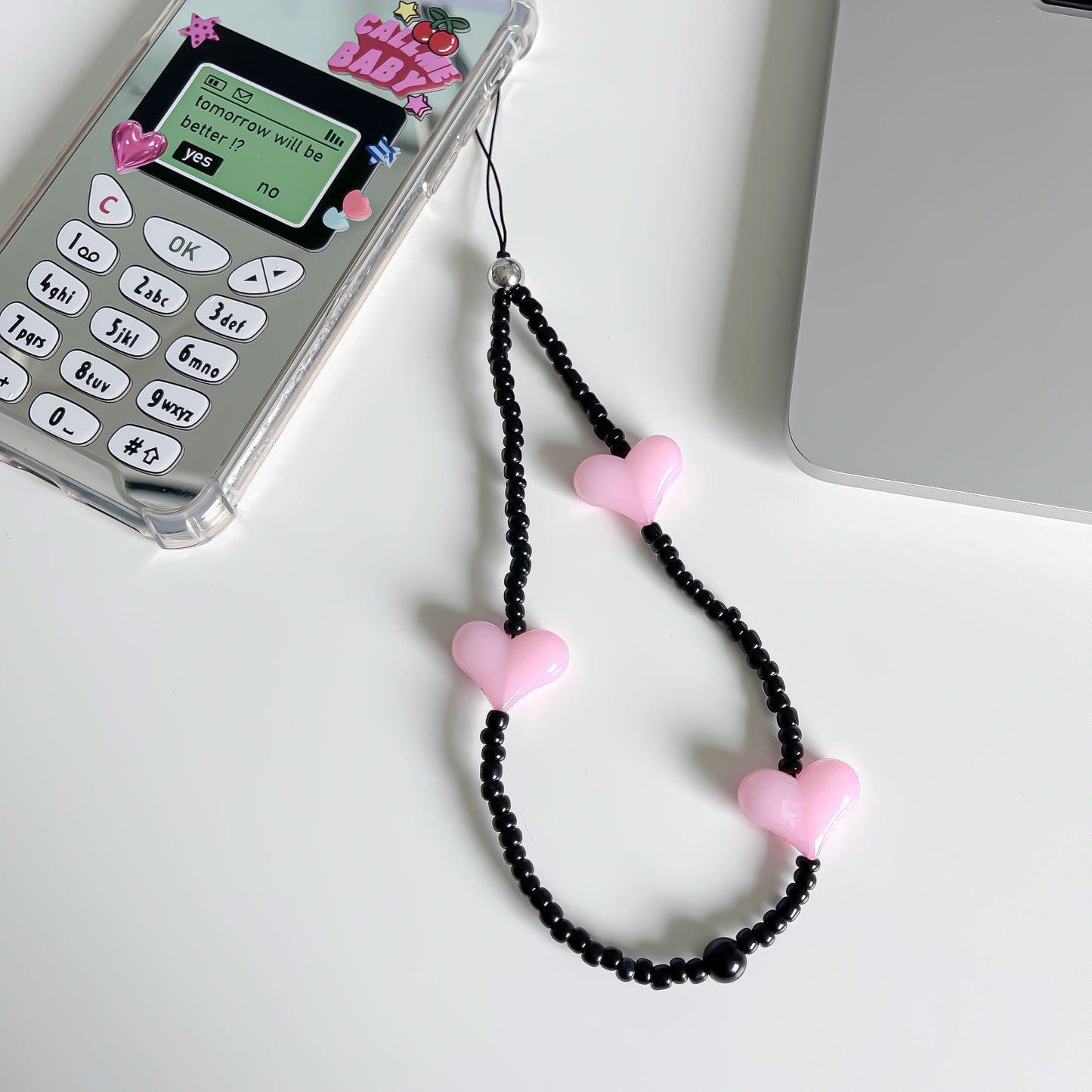 Black Pink Phone Charm