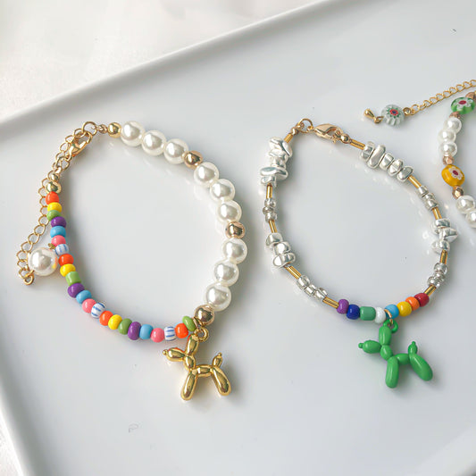 Ballon Dog Pearl Bracelet