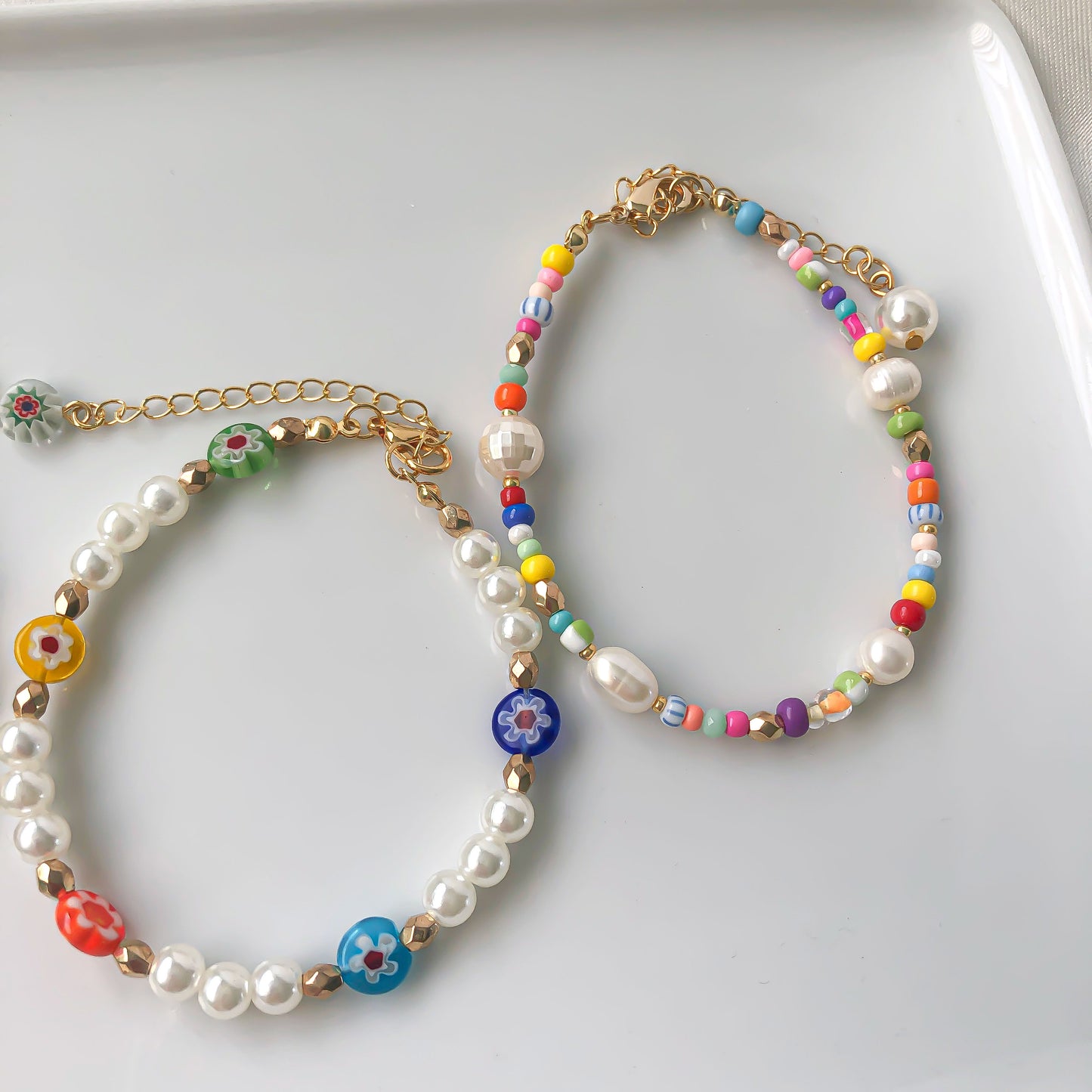 Floral Pearl Bracelet