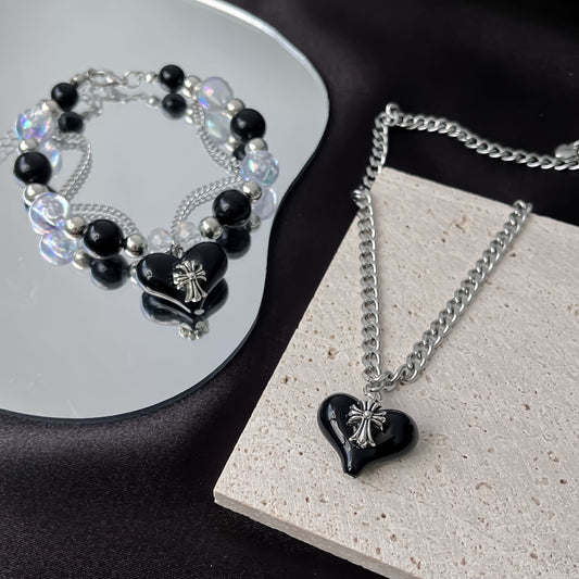 Chrome hearts style jewelry set