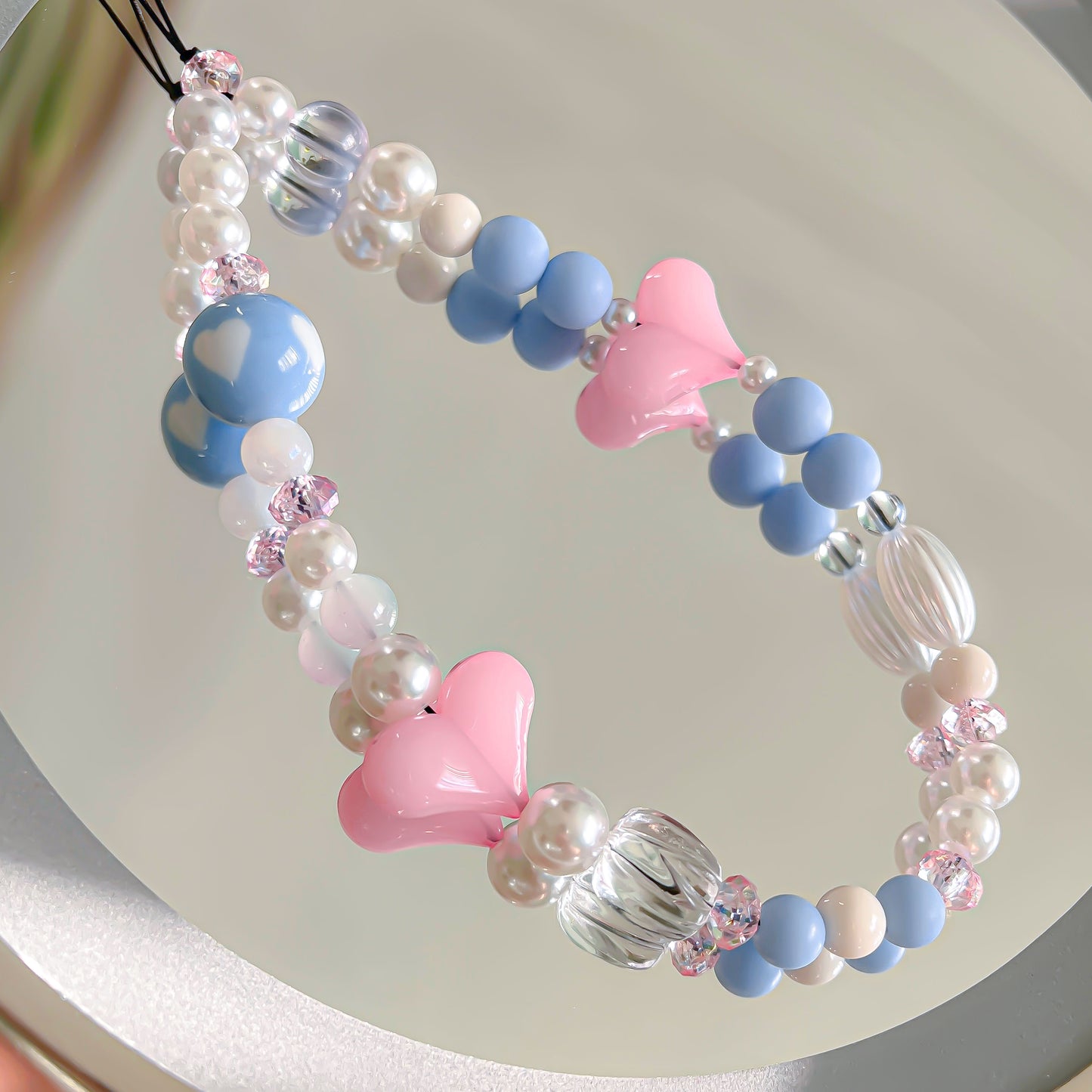 Pink Baby Blue Phone Charm