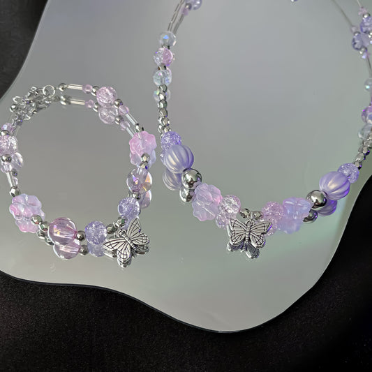 Y2K Purple jewelry set