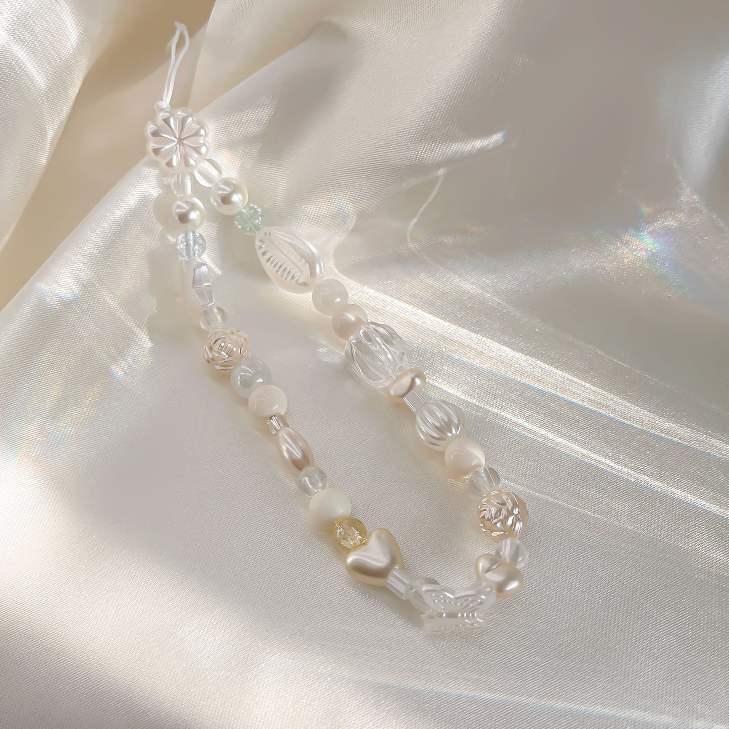 Pearl White Phone Charm