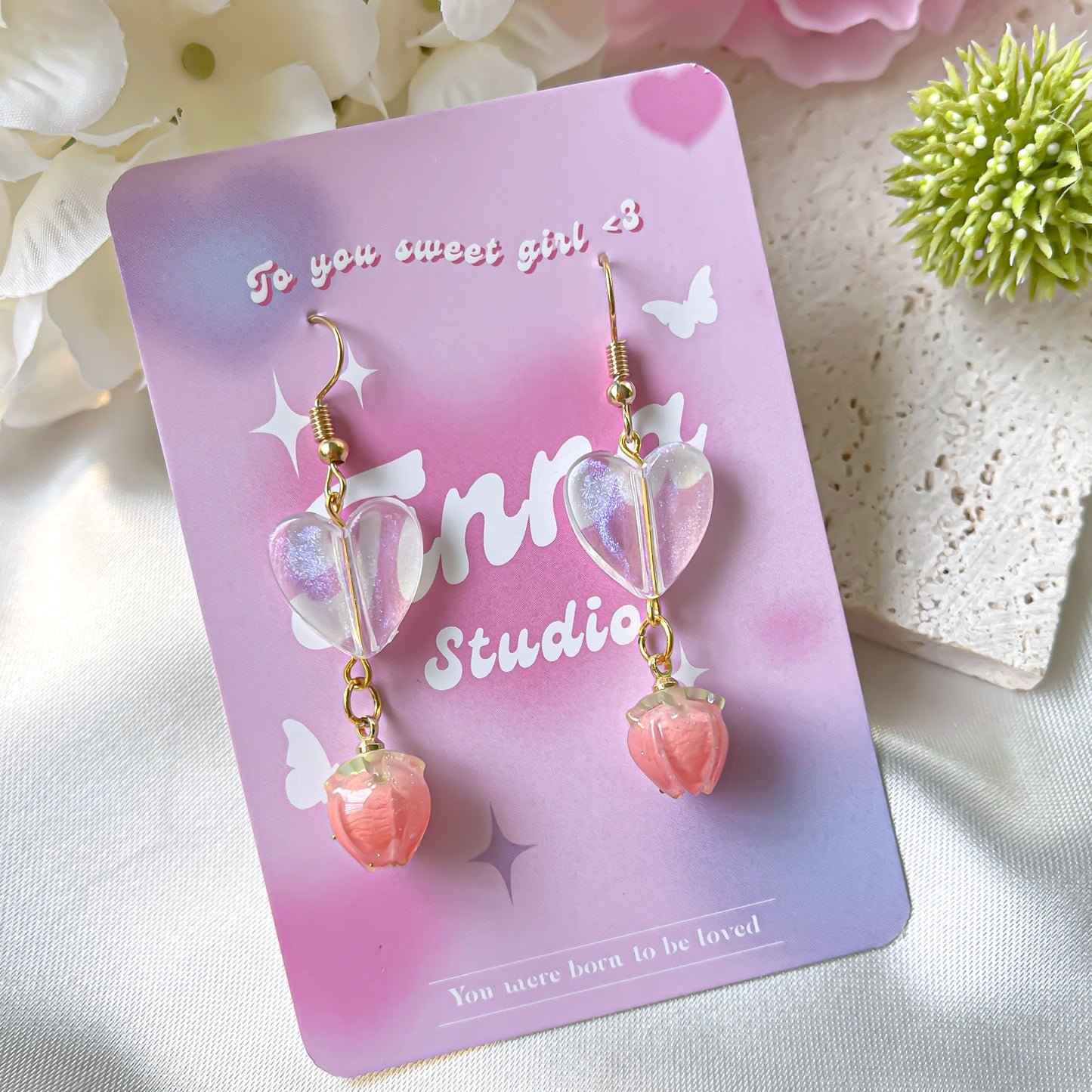 Berry Heart Earring