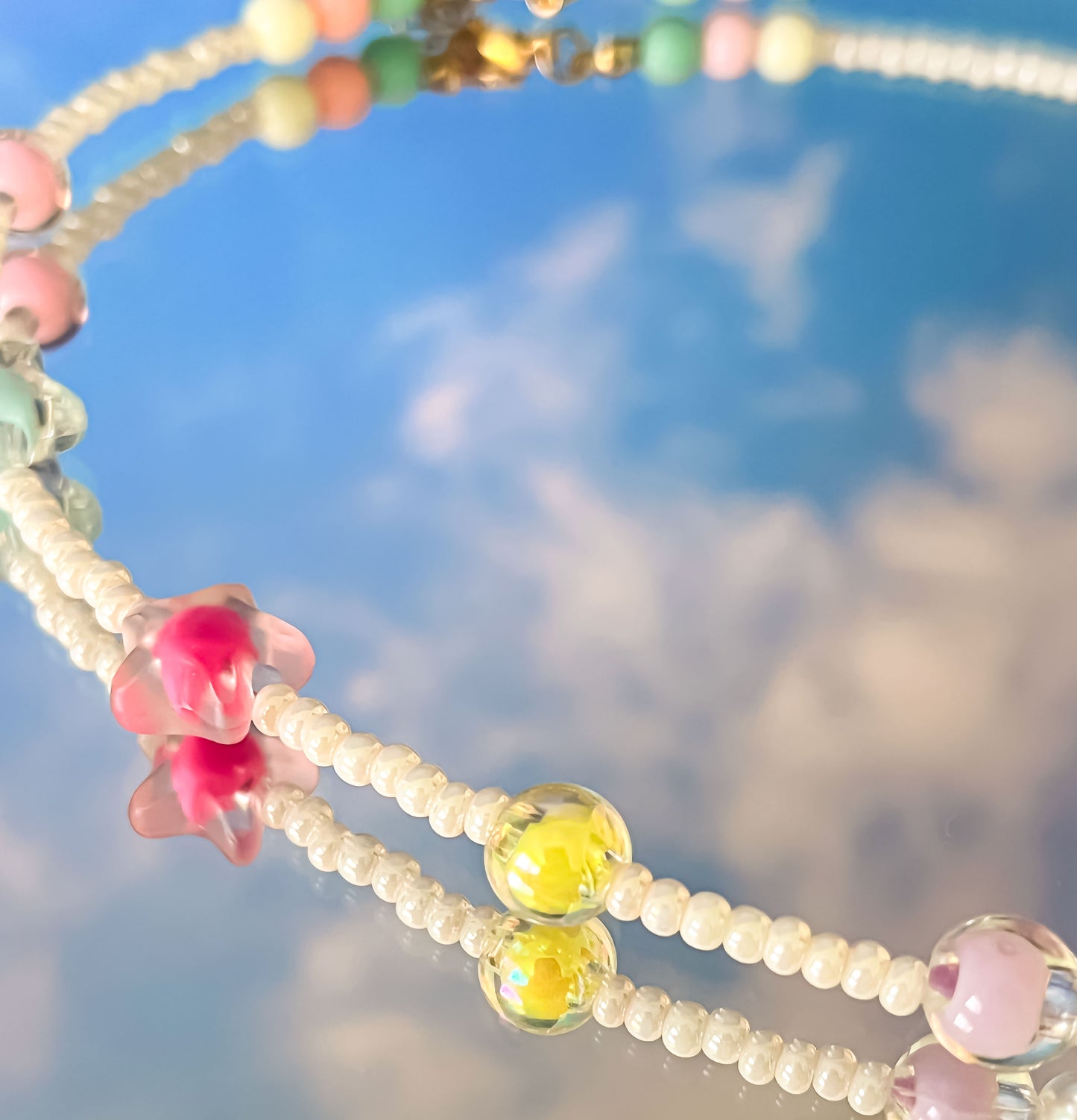 Smiley Face Beaded Necklace