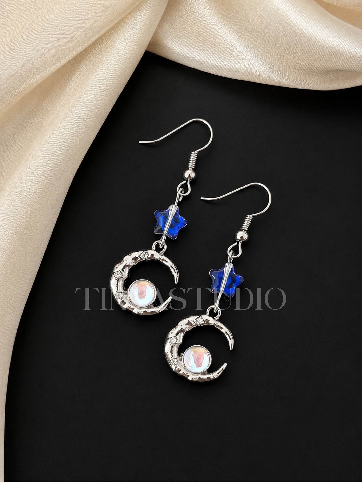Y2K Celestial Silver Earrings Set