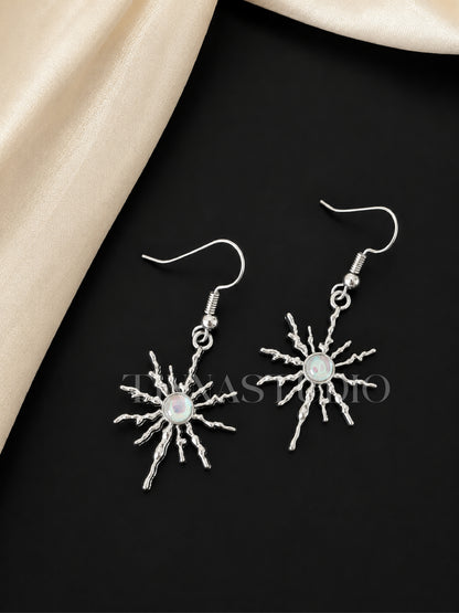 Y2K Celestial Silver Earrings Set