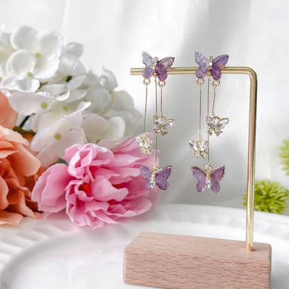 Purple Butterfly Earring