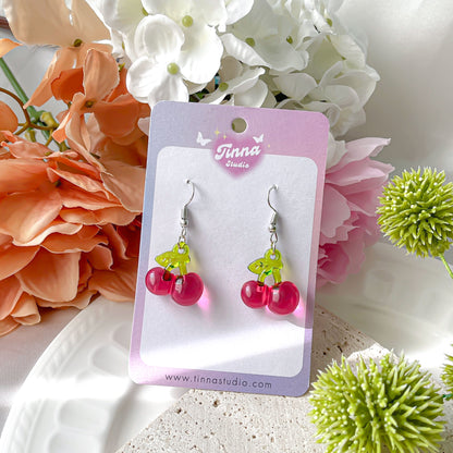 Pink Cherry Earring
