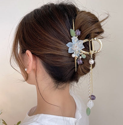 Blue Flower Hair Clip