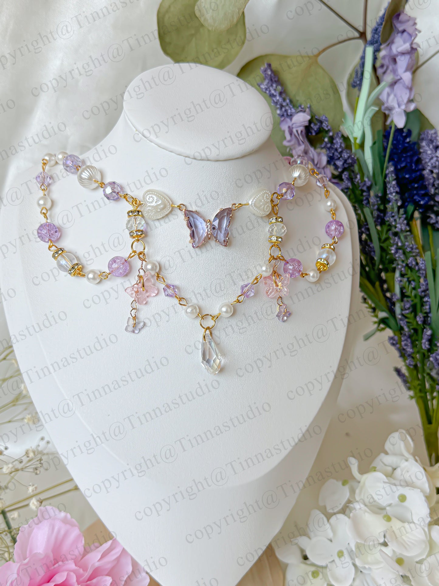 Lavender Butterfly Dream Necklace