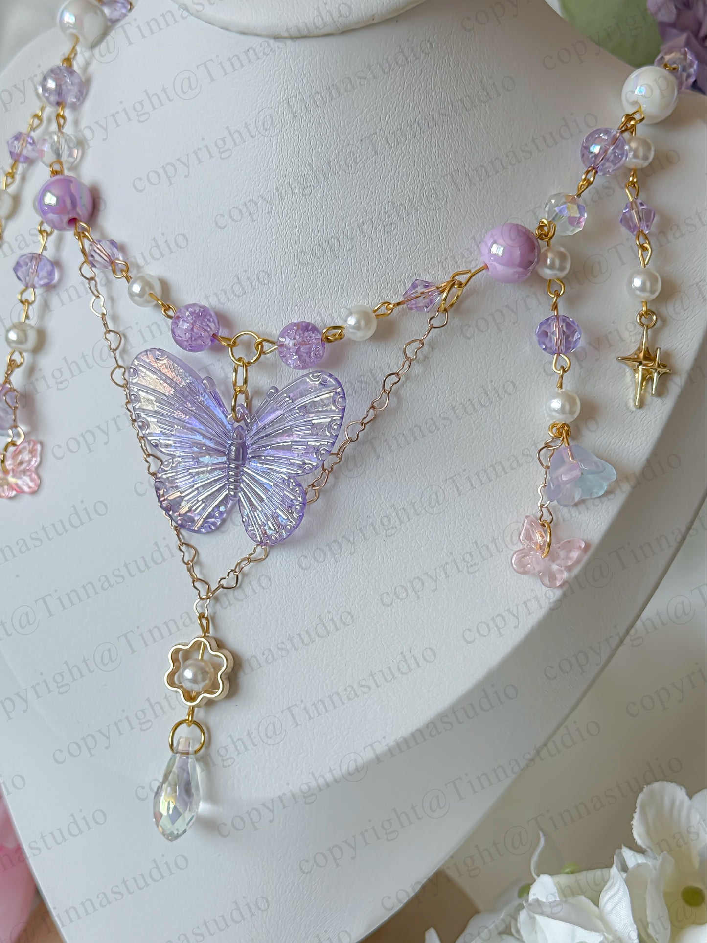 Starlit Bloom Butterfly Necklace
