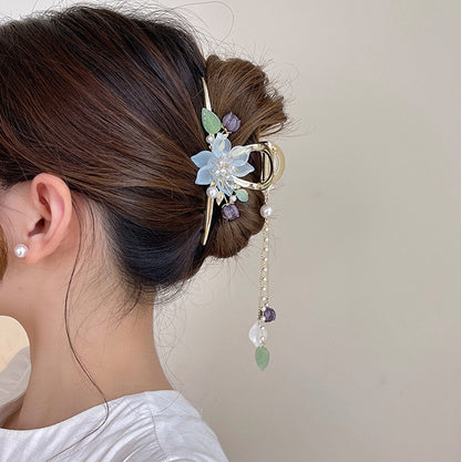 Blue Flower Hair Clip