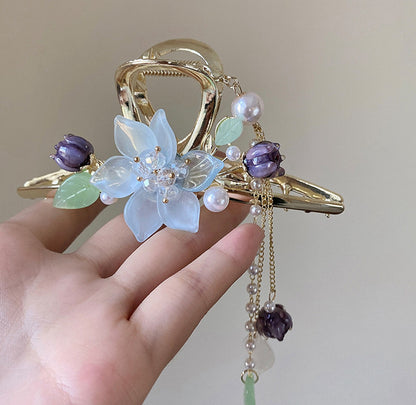 Blue Flower Hair Clip