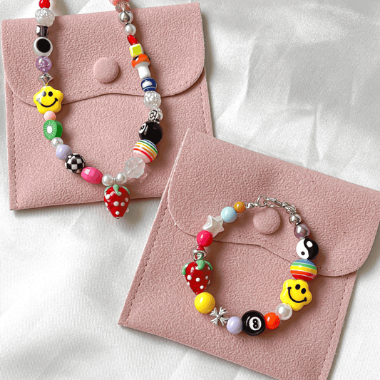 Funky Strawberry Necklace/Bracelet/Set