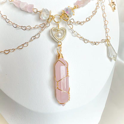 Green Phantom Crystal Necklace