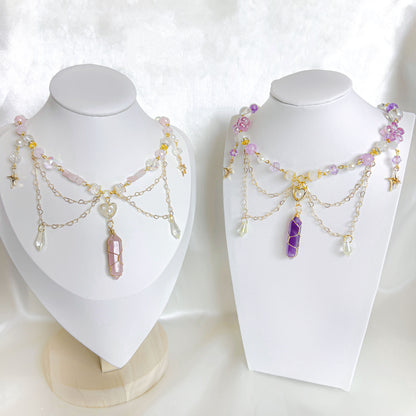 Green Phantom Crystal Necklace