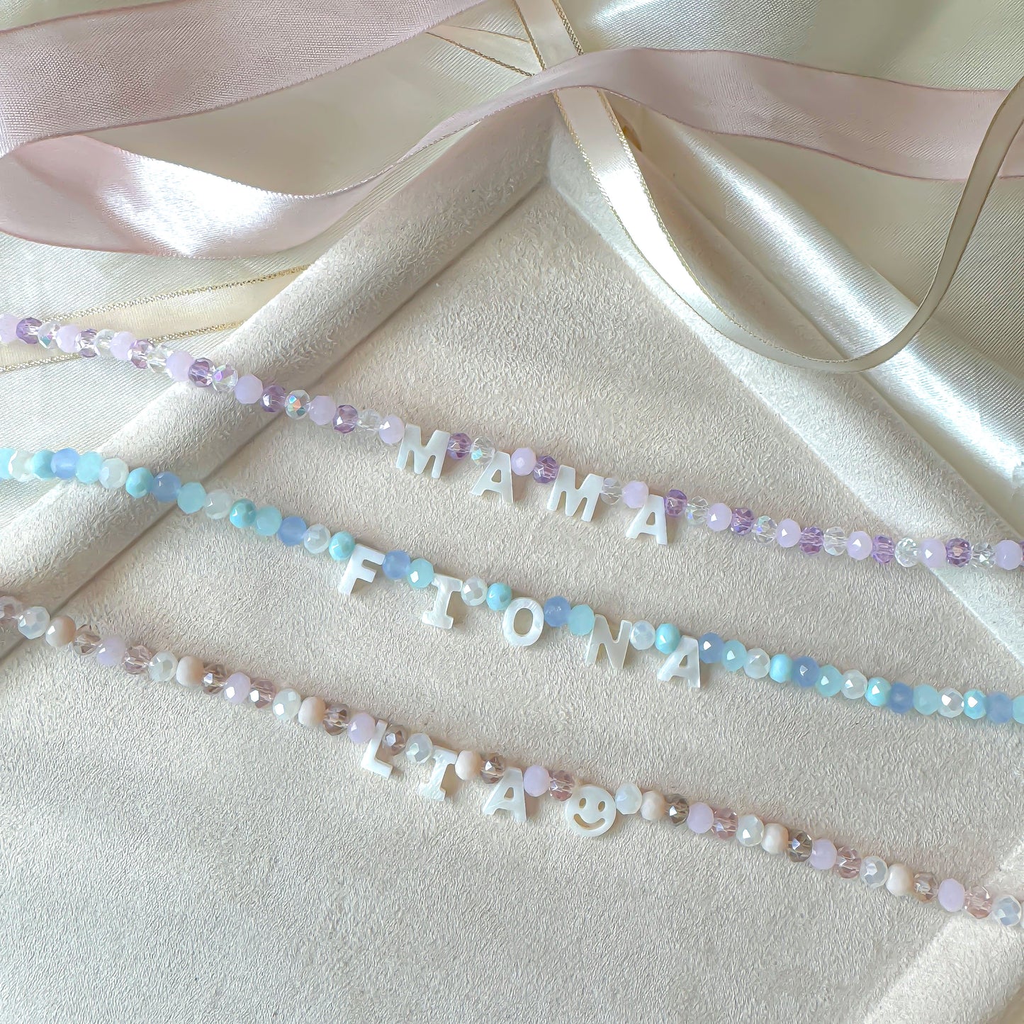 Pastel Beaded Name Necklace