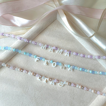 Pastel Beaded Name Necklace
