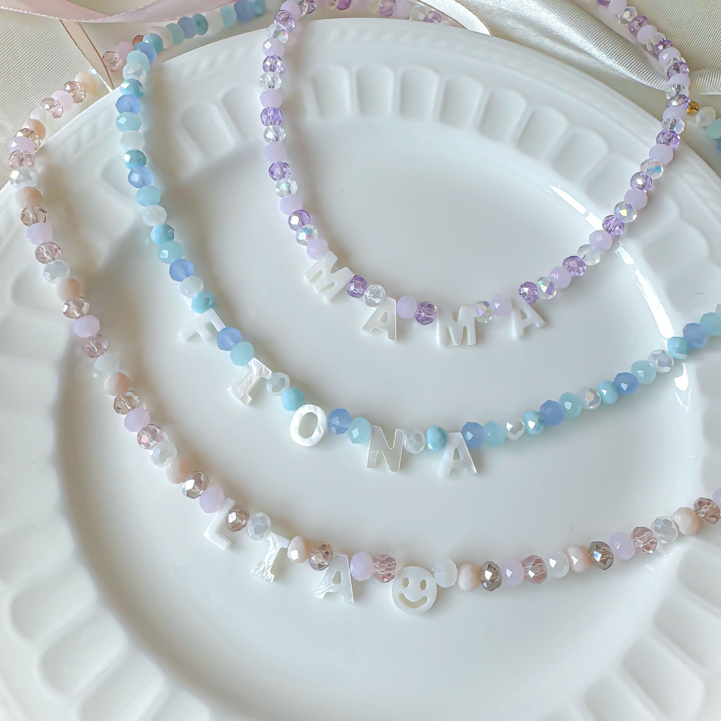 Pastel Beaded Name Necklace