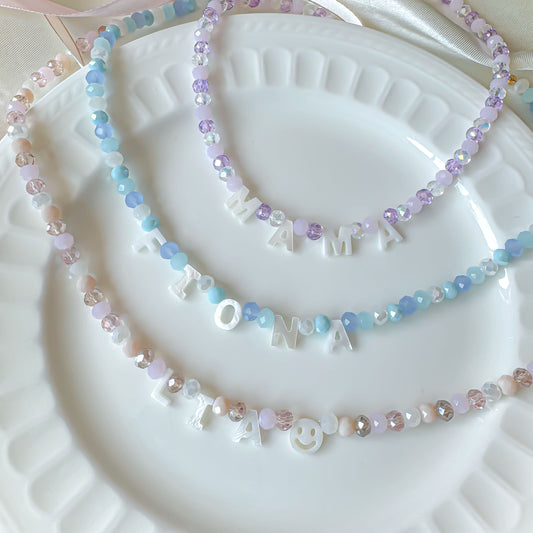 Pastel Beaded Name Necklace