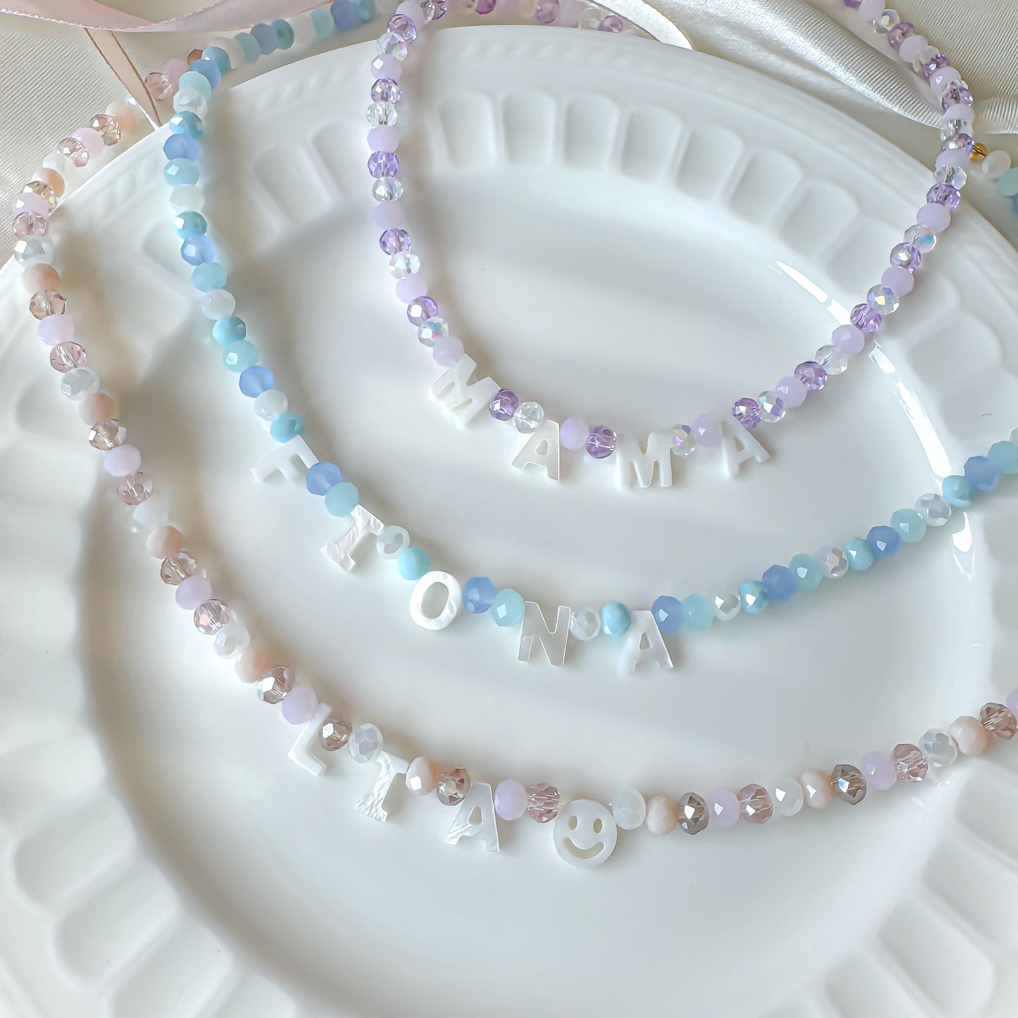 Pastel Beaded Name Necklace