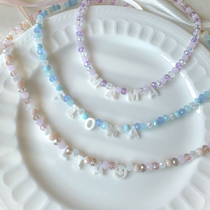 Pastel Beaded Name Necklace