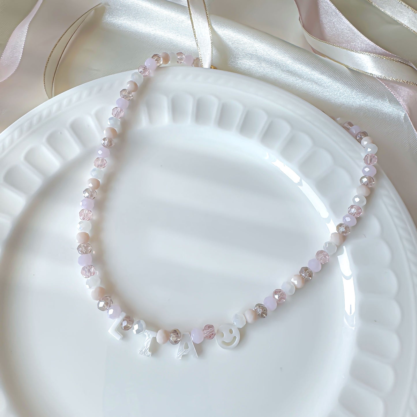 Pastel Beaded Name Necklace