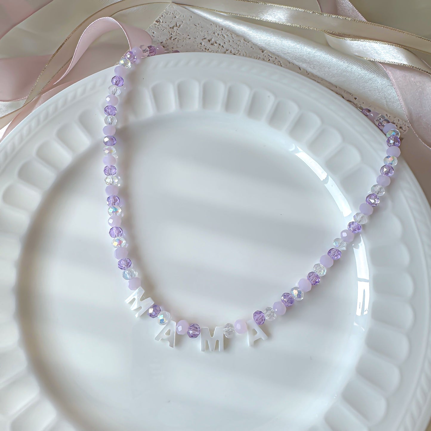 Pastel Beaded Name Necklace