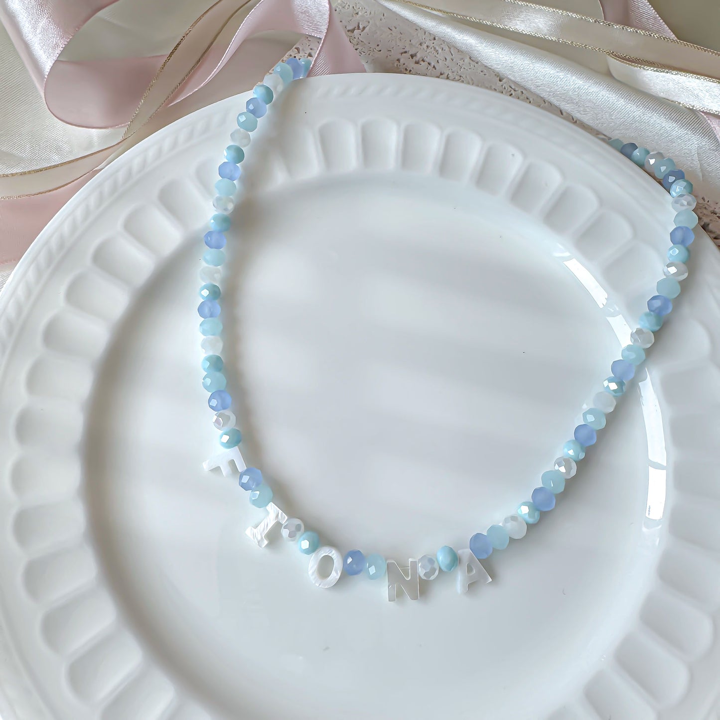 Pastel Beaded Name Necklace