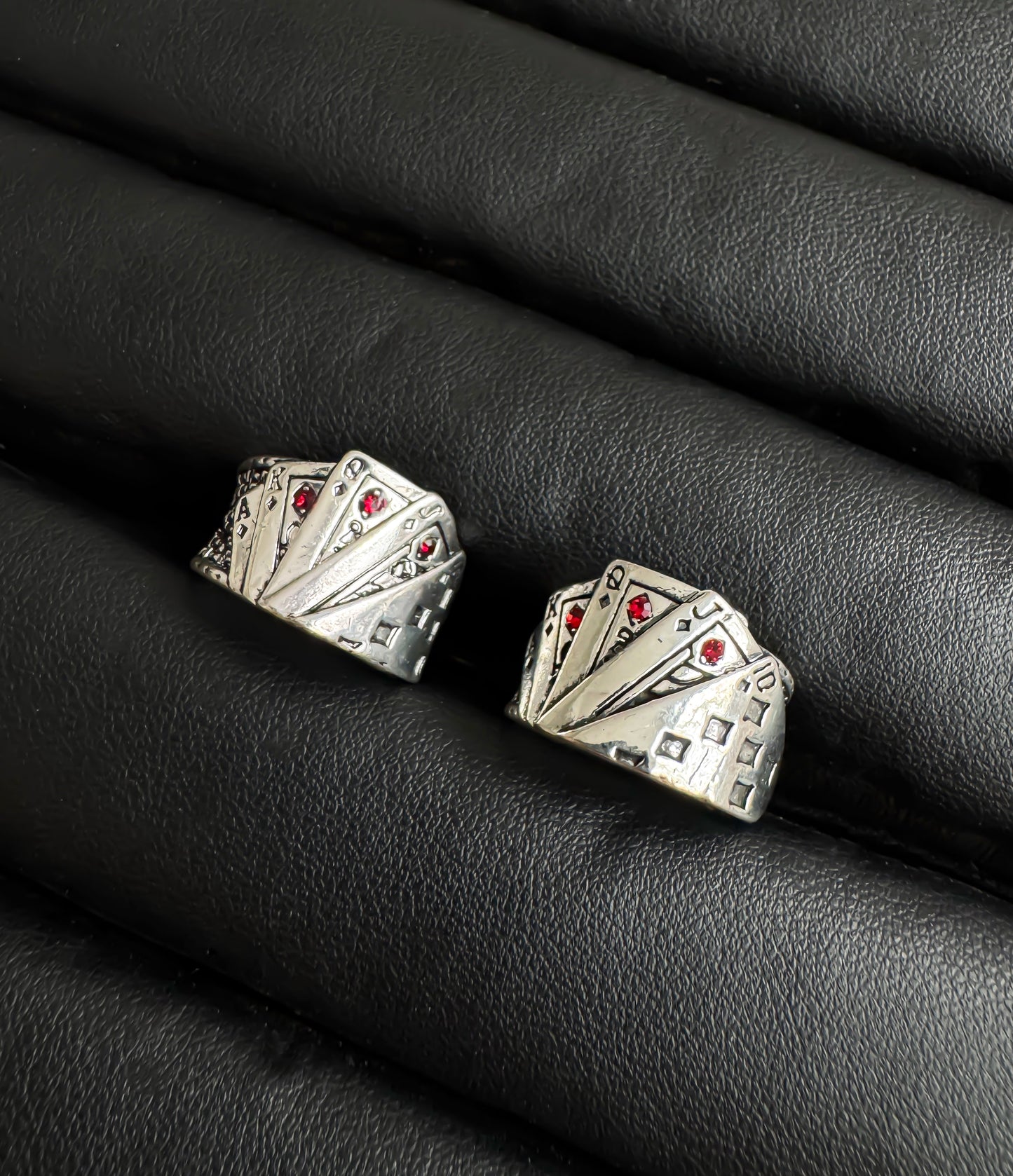 Gothic Y2K Stainless Steel Rings Set