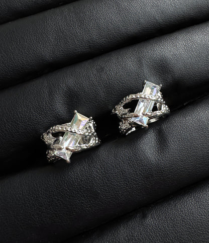 Gothic Y2K Stainless Steel Rings Set