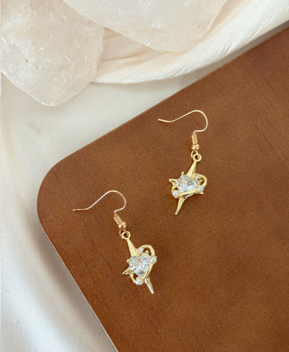 Y2K Celestial Gold Earrings Set