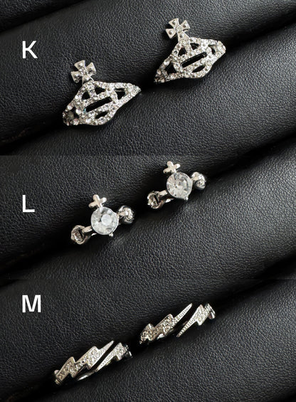 Y2K Celestial Silver Ring Set