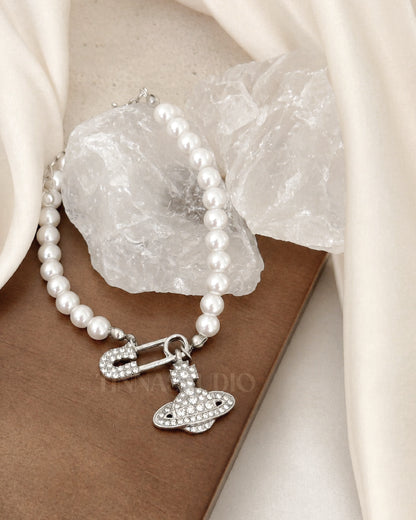 Saturn Pearl Jewelry Set