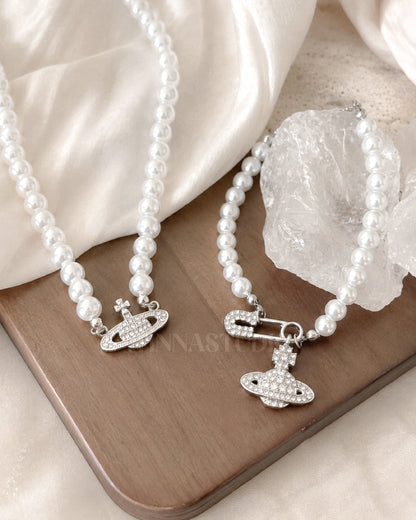 Saturn Pearl Jewelry Set