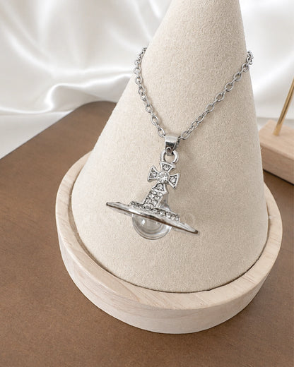 3D Saturn Glass Orb Jewelry Set