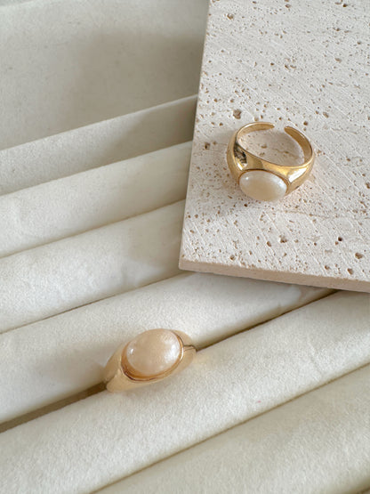 Gold Adjustable Statement Ring Set