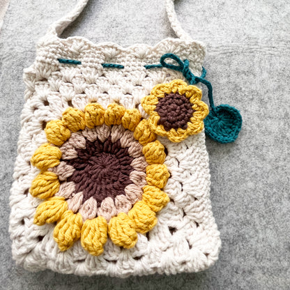 Sunflower Handmade Crochet Bag