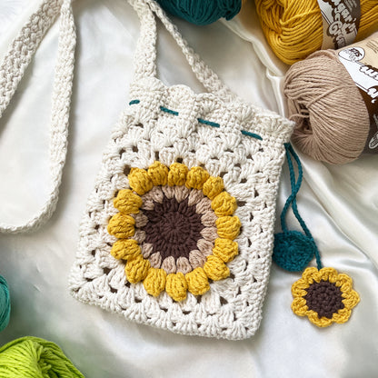Sunflower Handmade Crochet Bag