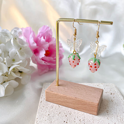Strawberry Butterfly Earring